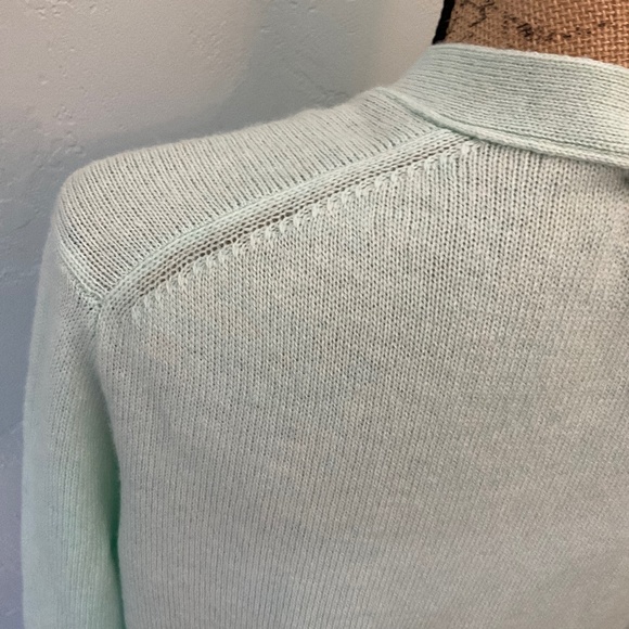 NWT J.Crew Front-Pocket Cardigan Sweater powder blue boyfriend basic oversize XS - Picture 3 of 16